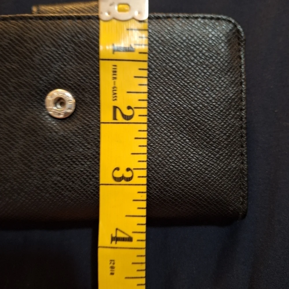 Nautica Black Textured Wallet with Snap Closure RFID Protection